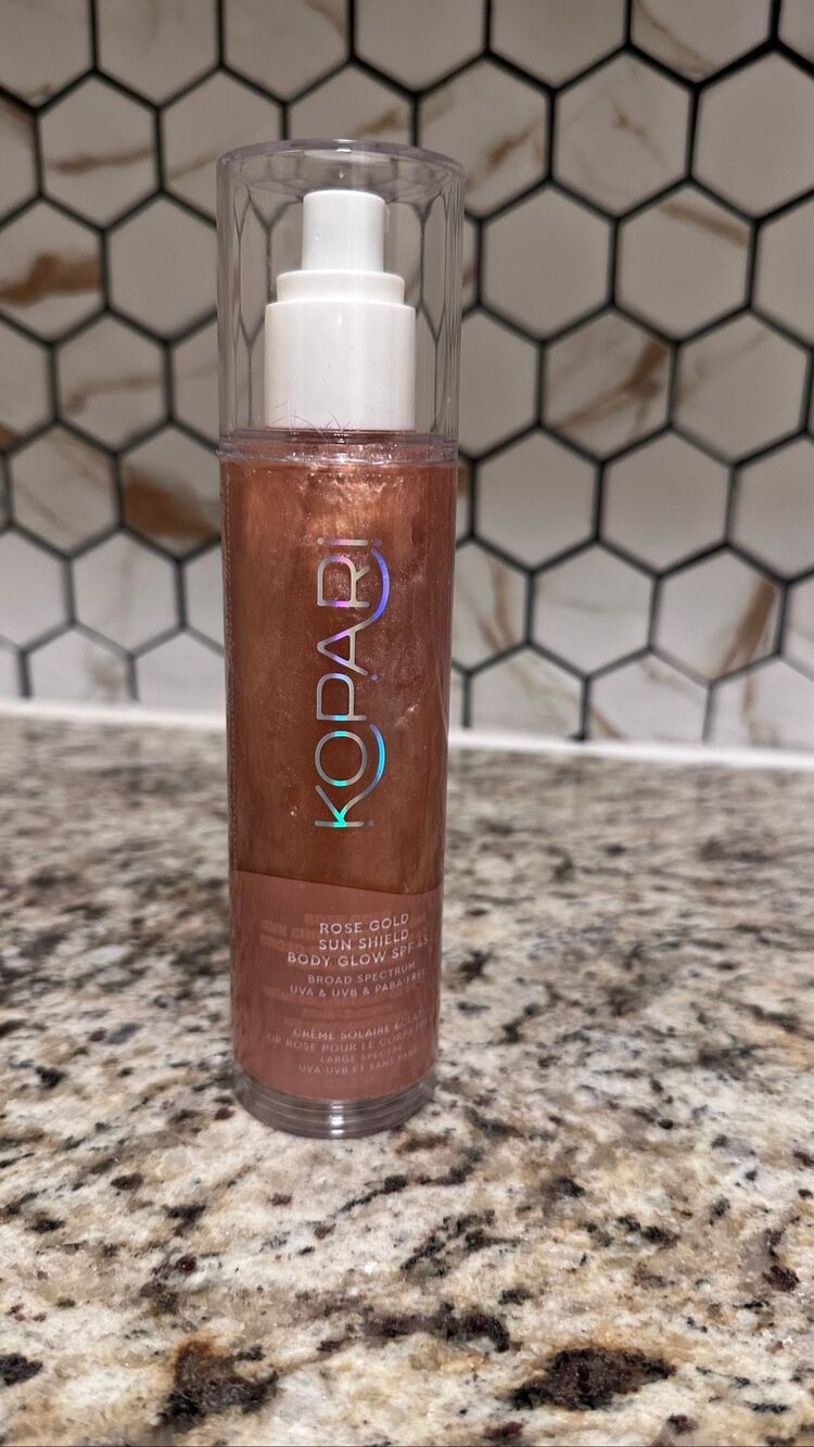 Kopari Rose Gold Sun Shield Body Glow SPF 45 New